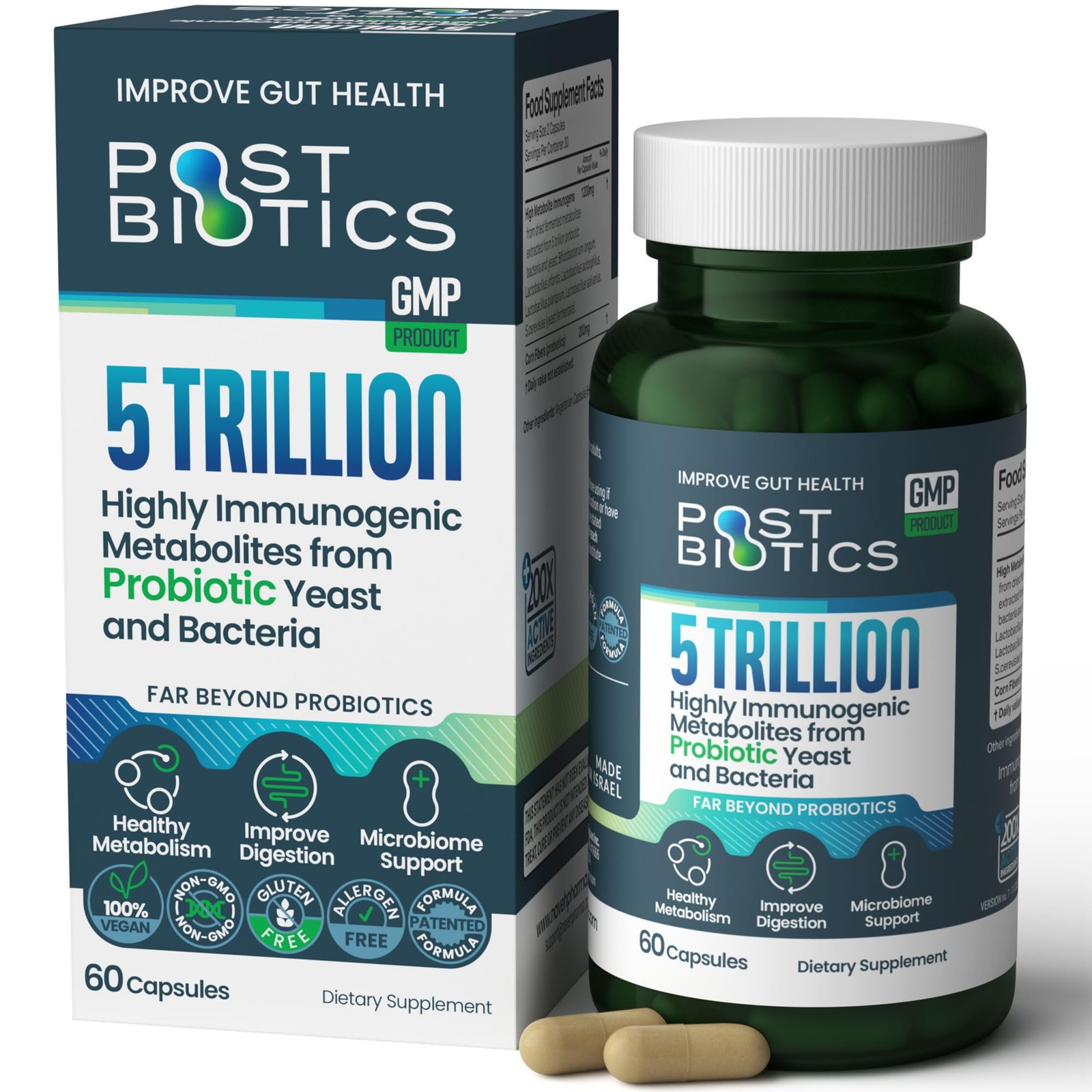 NAVEH PHARMA Adult Postbiotics Capsules for Women and Men | Postbiotics for G…
