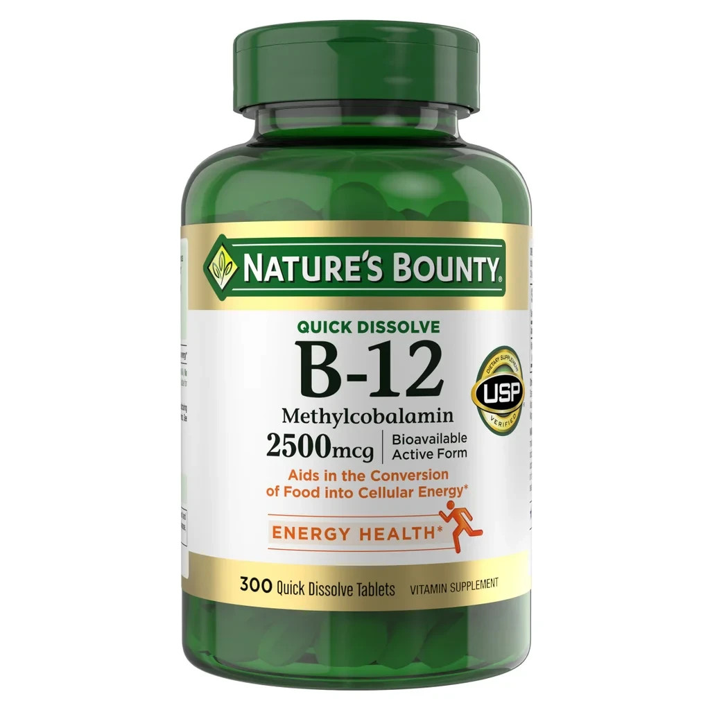 Nature’s Bounty Vitamin B-12 2500 mcg, 300 Quick Dissolve Tablets Exp 10/2028