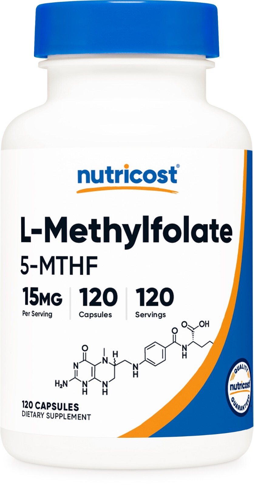 Nutricost L-Methylfolate 15mg, 120 Capsules (5-MTHF) – Vegan, Non-GMO