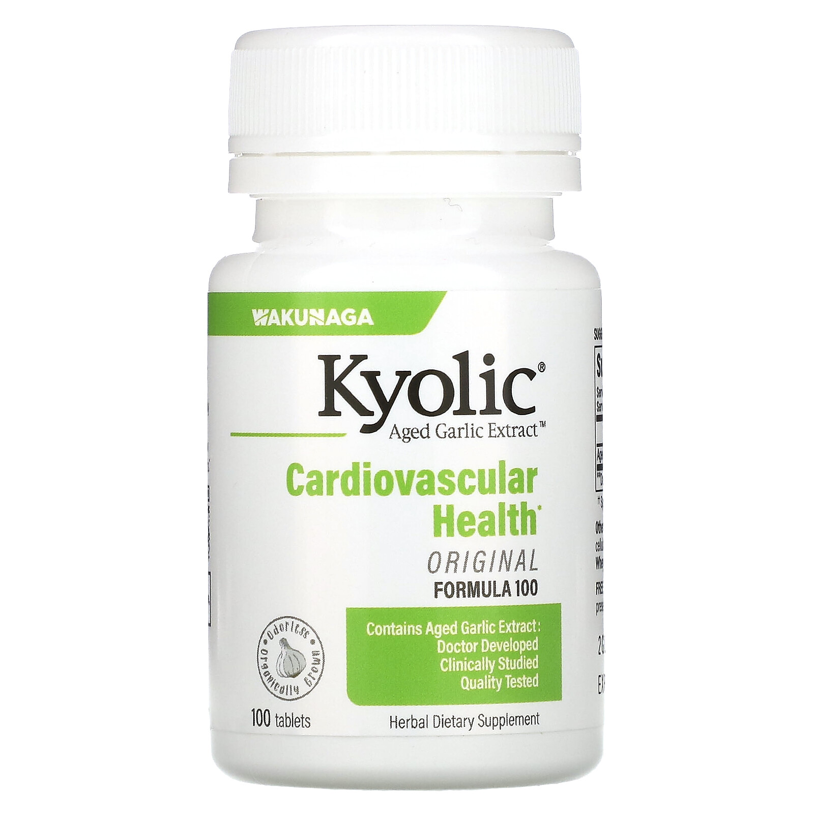 Aged Garlic Extract, Cardiovascular Health, Original, Formula 100, 100 Tablets