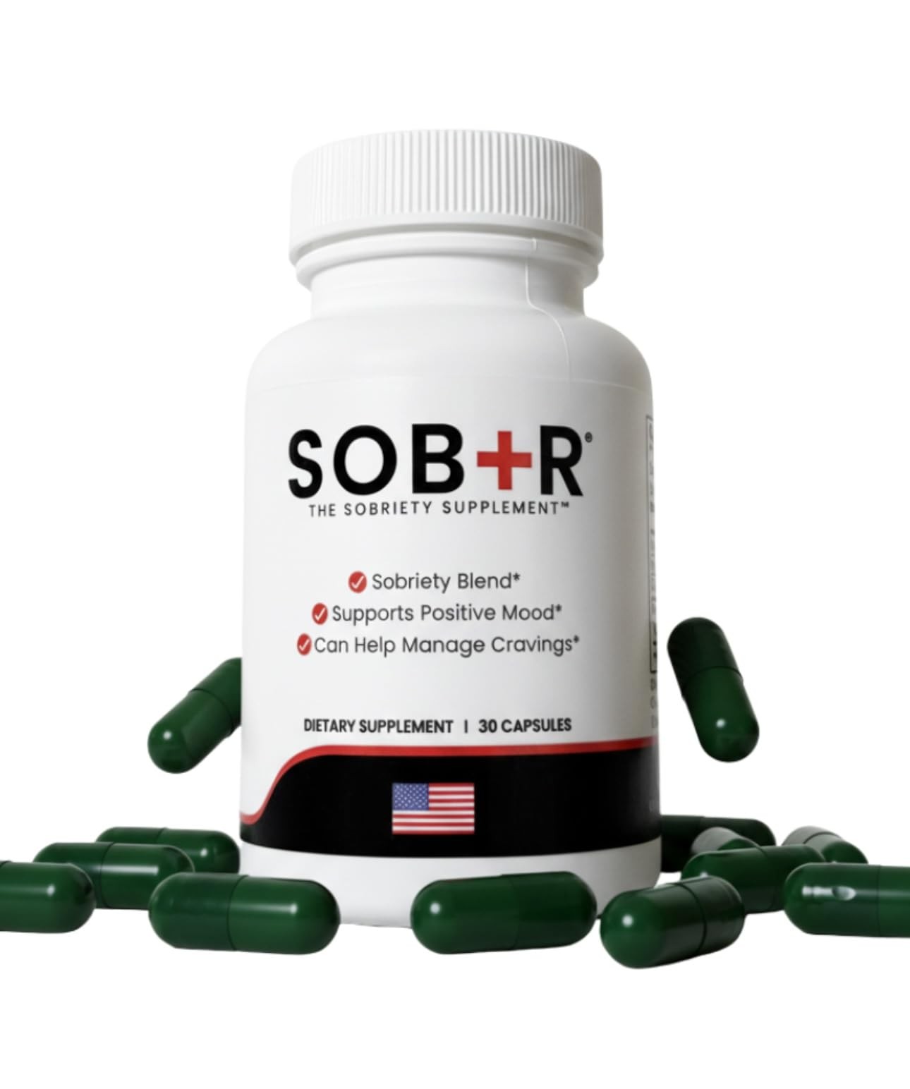 SOB+R Natural Drug Recovery Supplement | 30 Count (Pack of 1), Neutral