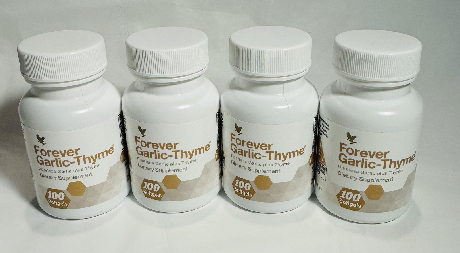 4 – Forever Garlic-Thyme – 100 Softgels each bottle