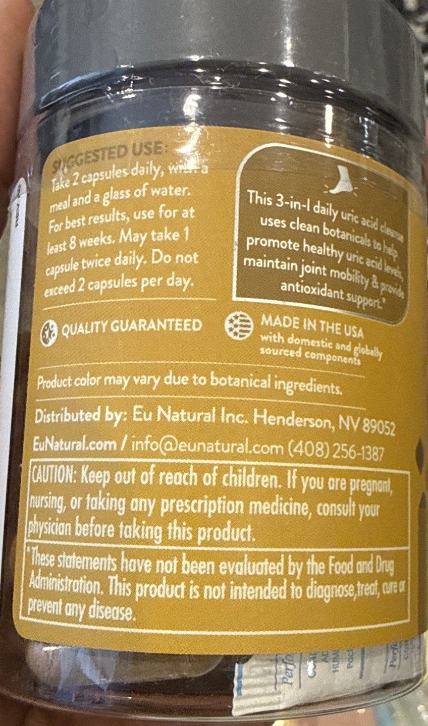 Uric Acid Purge™, Celery Seed & Tart Cherry, 60 Vegetarian Capsules