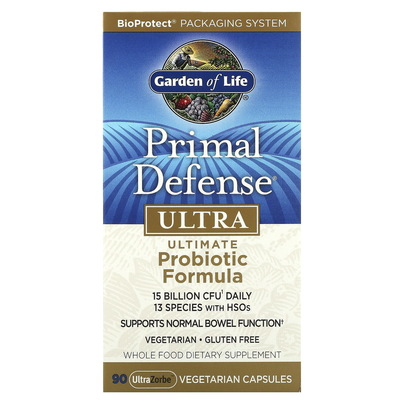 Garden of Life Primal Defense Ultra 5 Billion Cfu 90 Veg Caps Exp.12/25