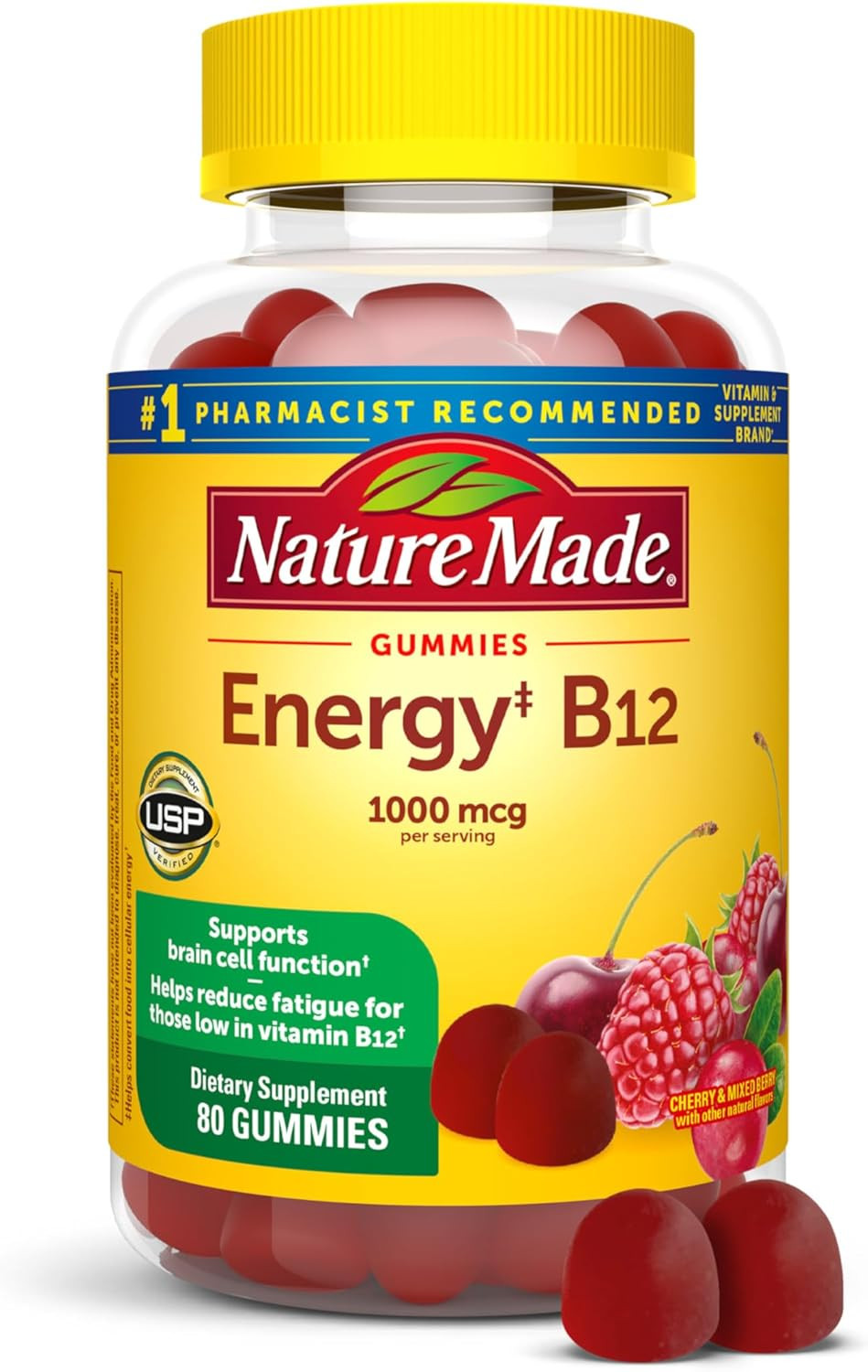 Nature Made Energy B12 1000 mcg, Dietary Supplement for Energy Metabolism Suppor