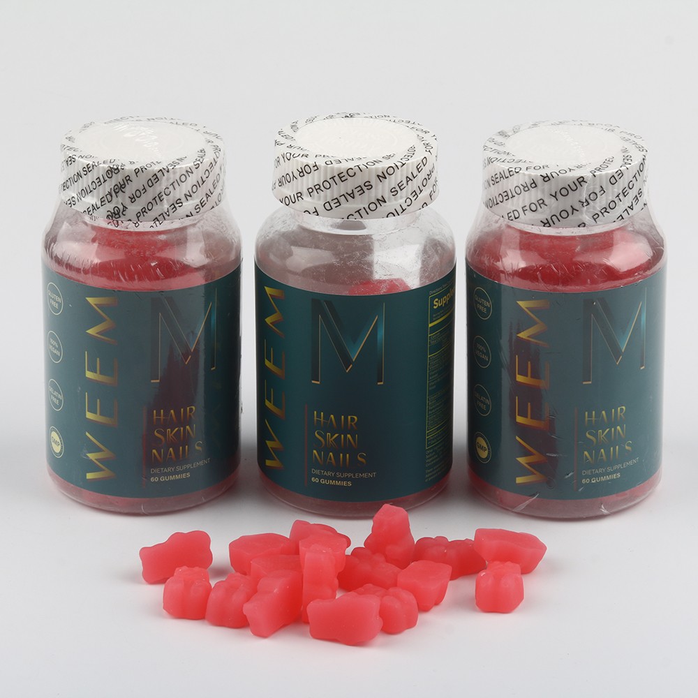WEEM Hair Skin plus Nails Gummy Vitamins Supports Wellness Hair Vegan Biotin