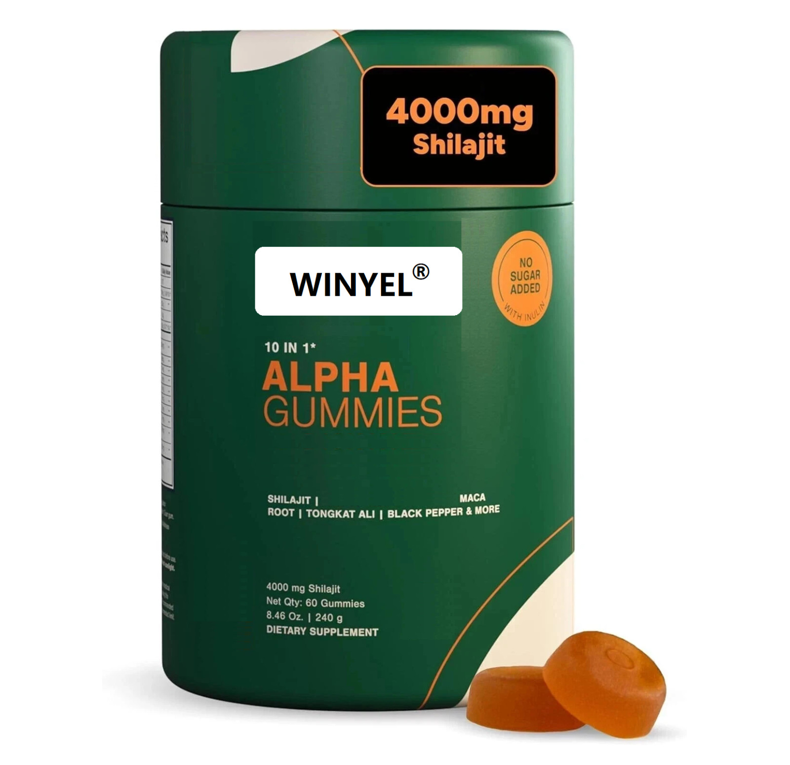 Premium 10-1 Alpha Gummies | 4000 mg with KSM-66 | 60 Gummies, Shipping From US