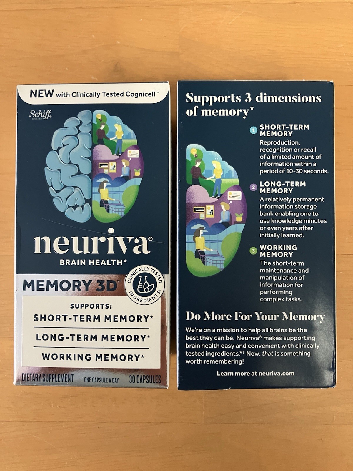 2-Pk New Neuriva Brain Health Memory 3D – 60 total Caps *SHIPS FREE* Exp.02/2028