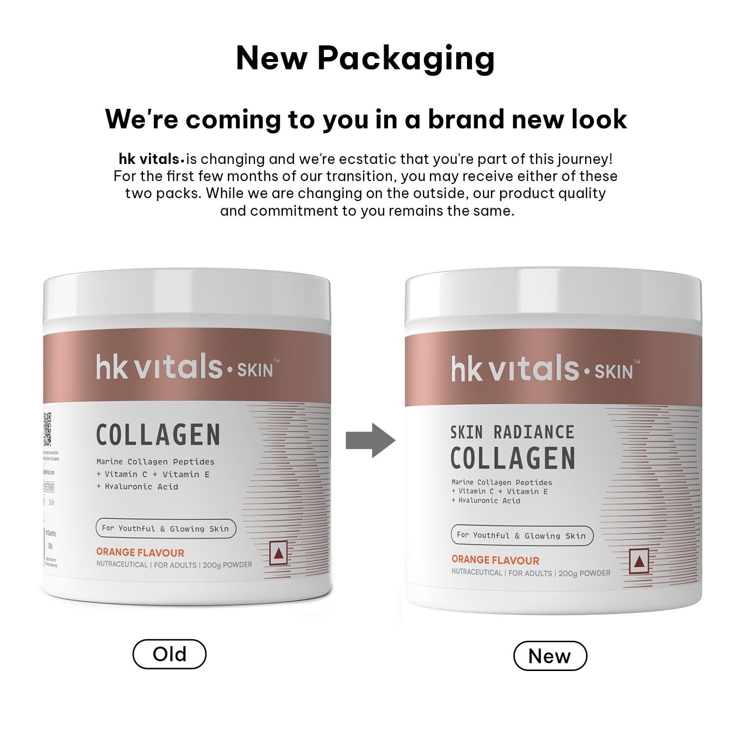 HealthKart hk vitals Skin Radiance Marine Collagen Supplement (Orange,200gm)