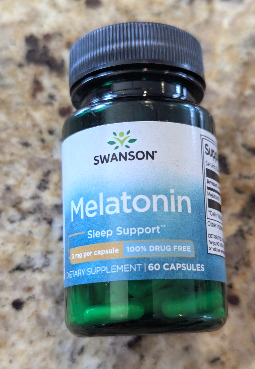Swanson Melatonin Sleep Support 60 capsules exp: 02/2026
