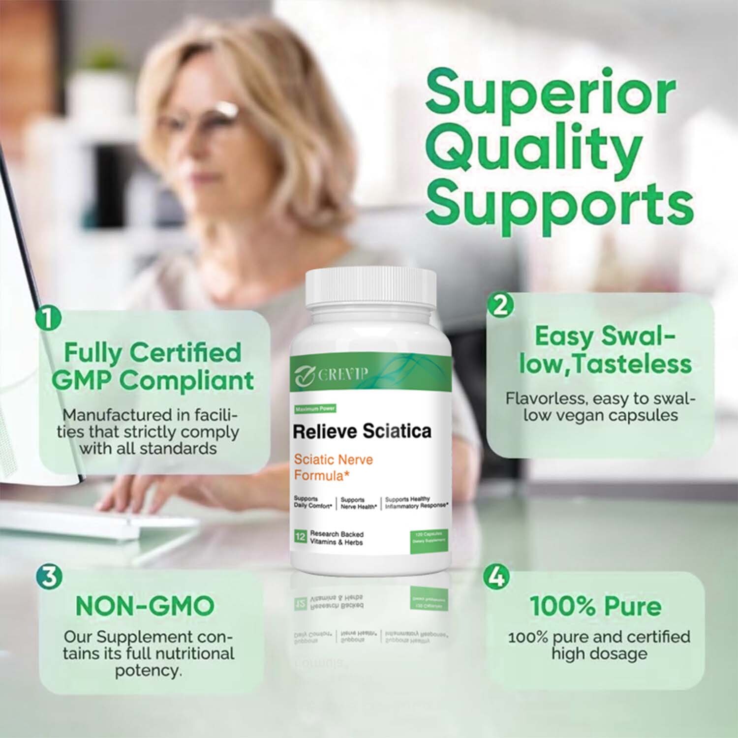 Relieve Sciatica – R-Alpha Lipoic Acid, Benfotiamine – Nervous System Health
