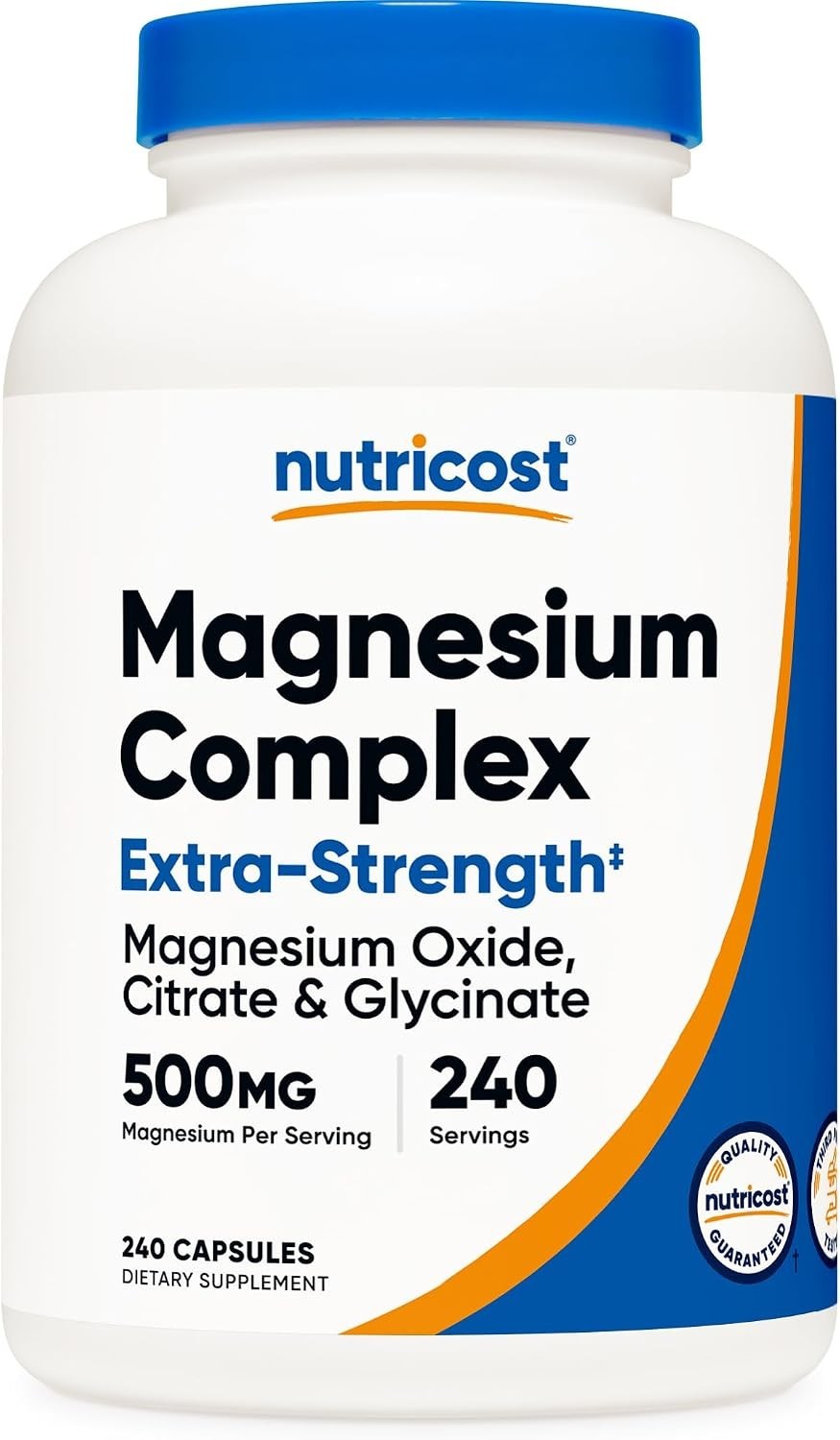 Nutricost Magnesium Complex 500mg 240 Caps Oxide Citrate Glycinate Non GMO USA