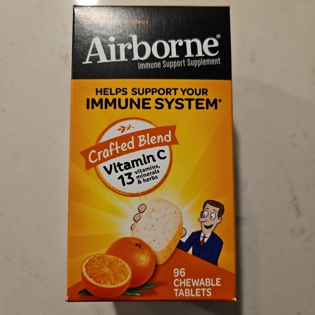 Immune Support Supplement Citrus 96 Chewable Tablets Exp 2026+