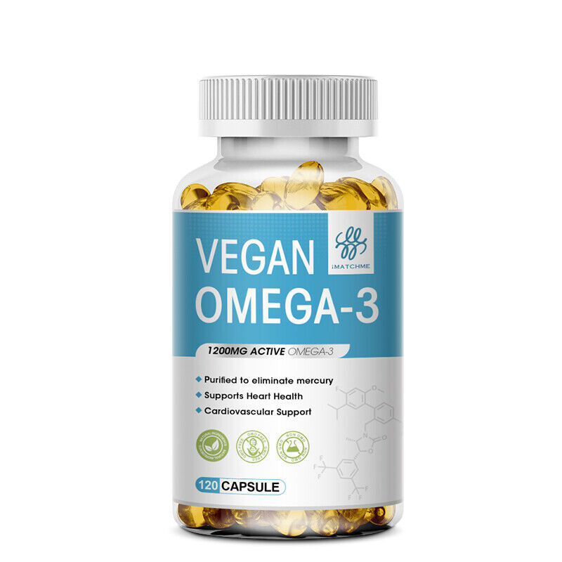 60/120PCS Omega 3 Oil Capsules 3x Strength 1200mg EPA & DHA, Highest Potency