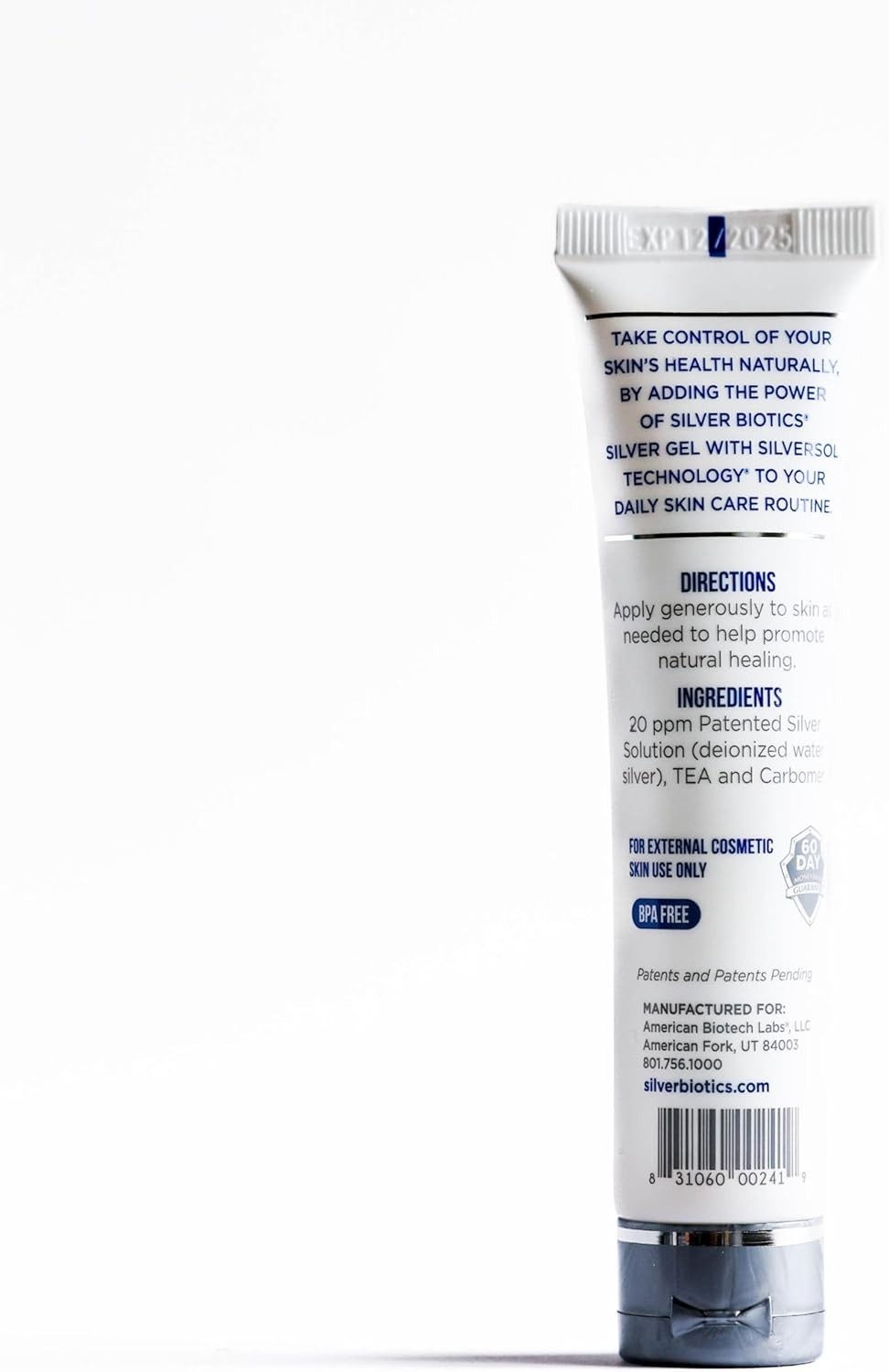 Silver Biotics Patented Multivalent SilverSol 20 PPM Soothing Skin Gel | Vers…