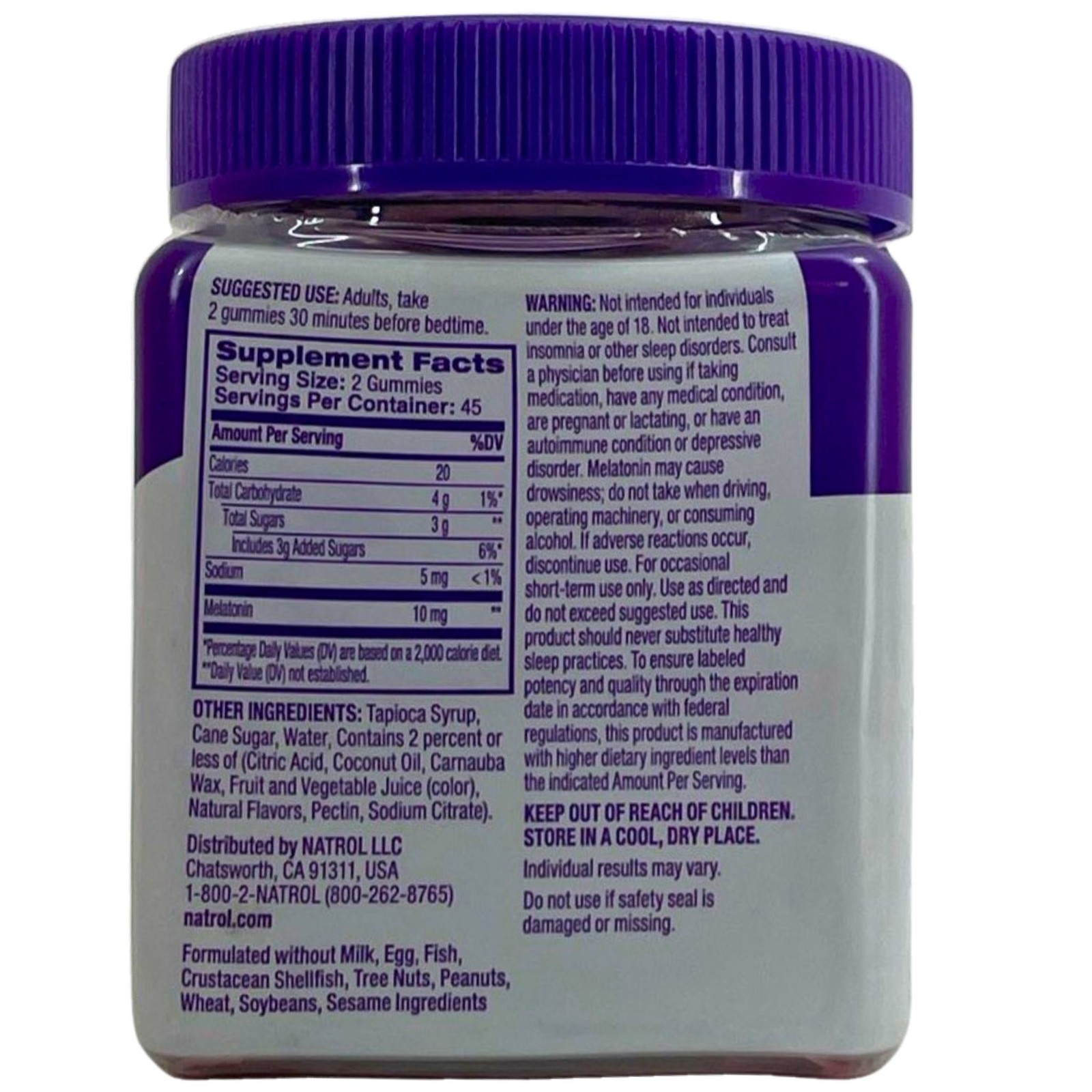 Natrol Melatonin 10mg Strawberry 90 Gummies 5 Pack New Exp 08/2026