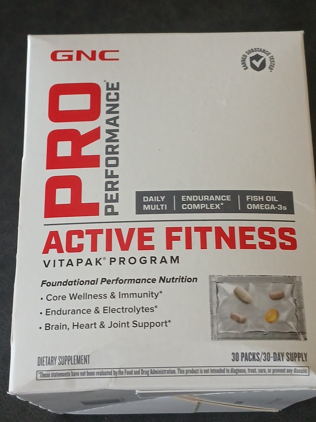 GNC Pro Performance Active Fitness Vitapak Multivitiman (Best By:06/2026)