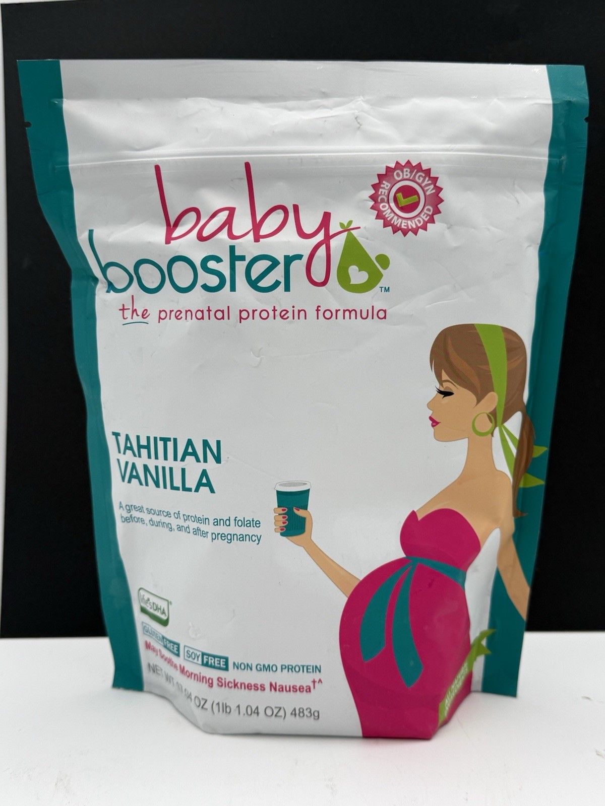 Baby Booster Prenatal Protein Tahitian Vainilla 1 lb bag Sealed (483g🔥