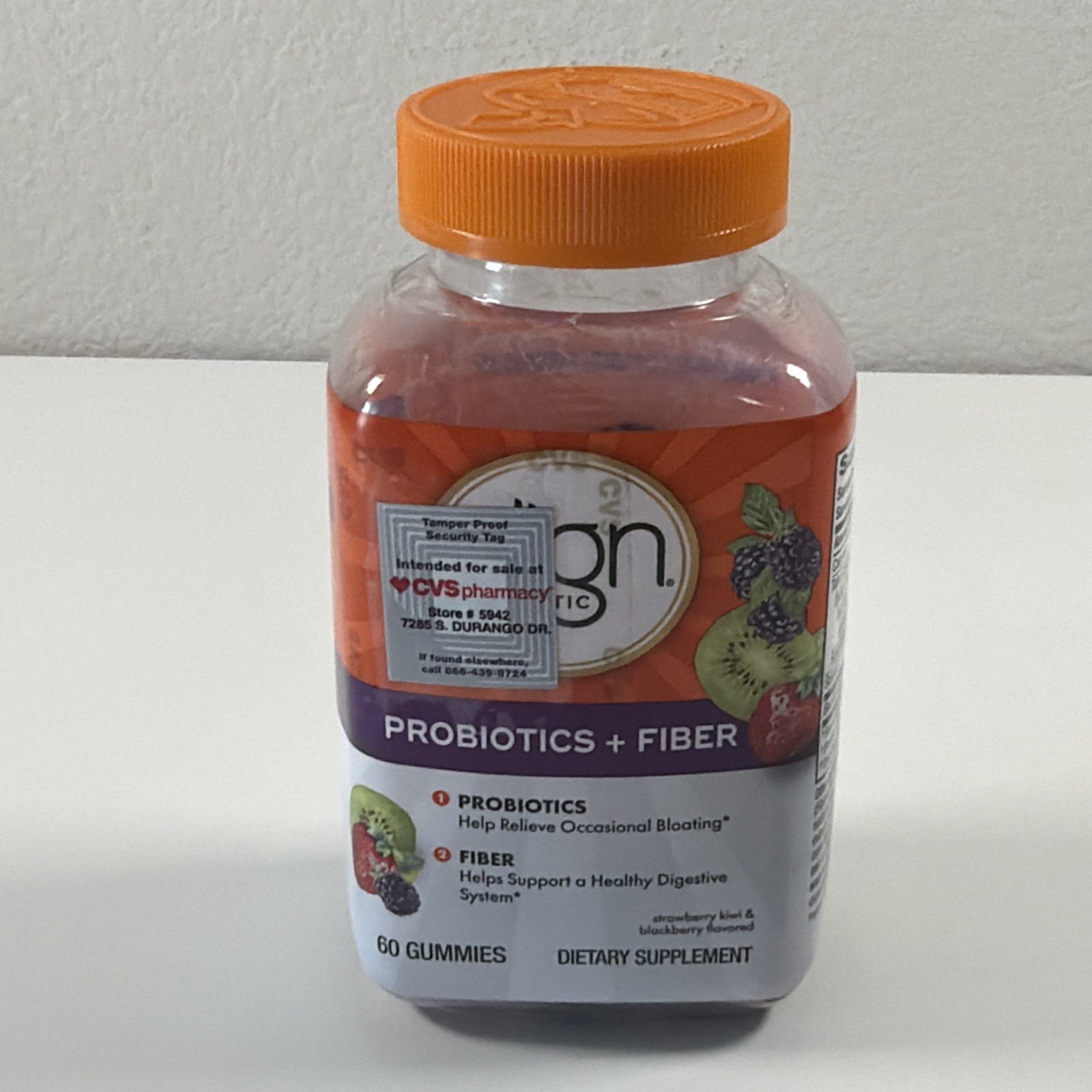 Align Probiotics + Fiber Probiotics Relieve Occasional Bloat 02/2027 60 Gummies