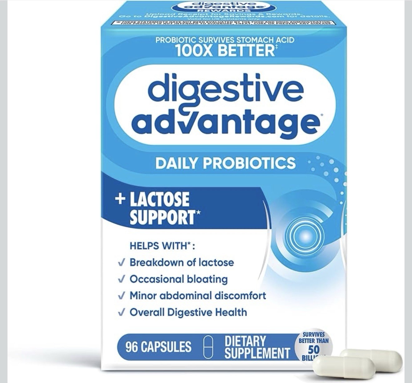 Digestive Advantage Daily Probiotics + Intensive Bowel Support