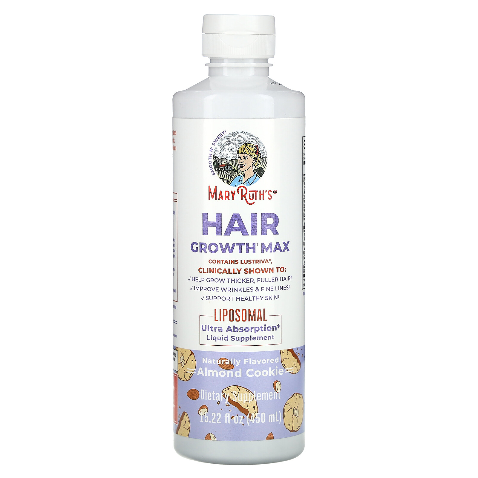 Hair Growth Max Liposomal, Almond Cookie, 15.22 fl oz (450 ml)