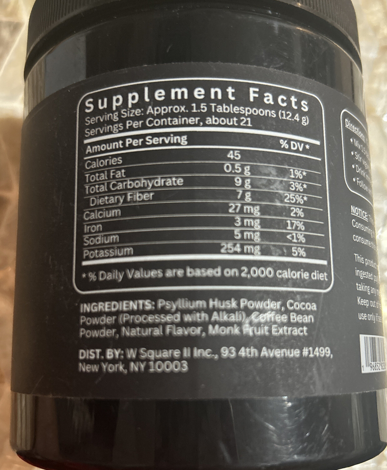 Mr Nell Dietary Fiber Supplement, Premium Prebiotic Blend, Mocha Latte 01/2025