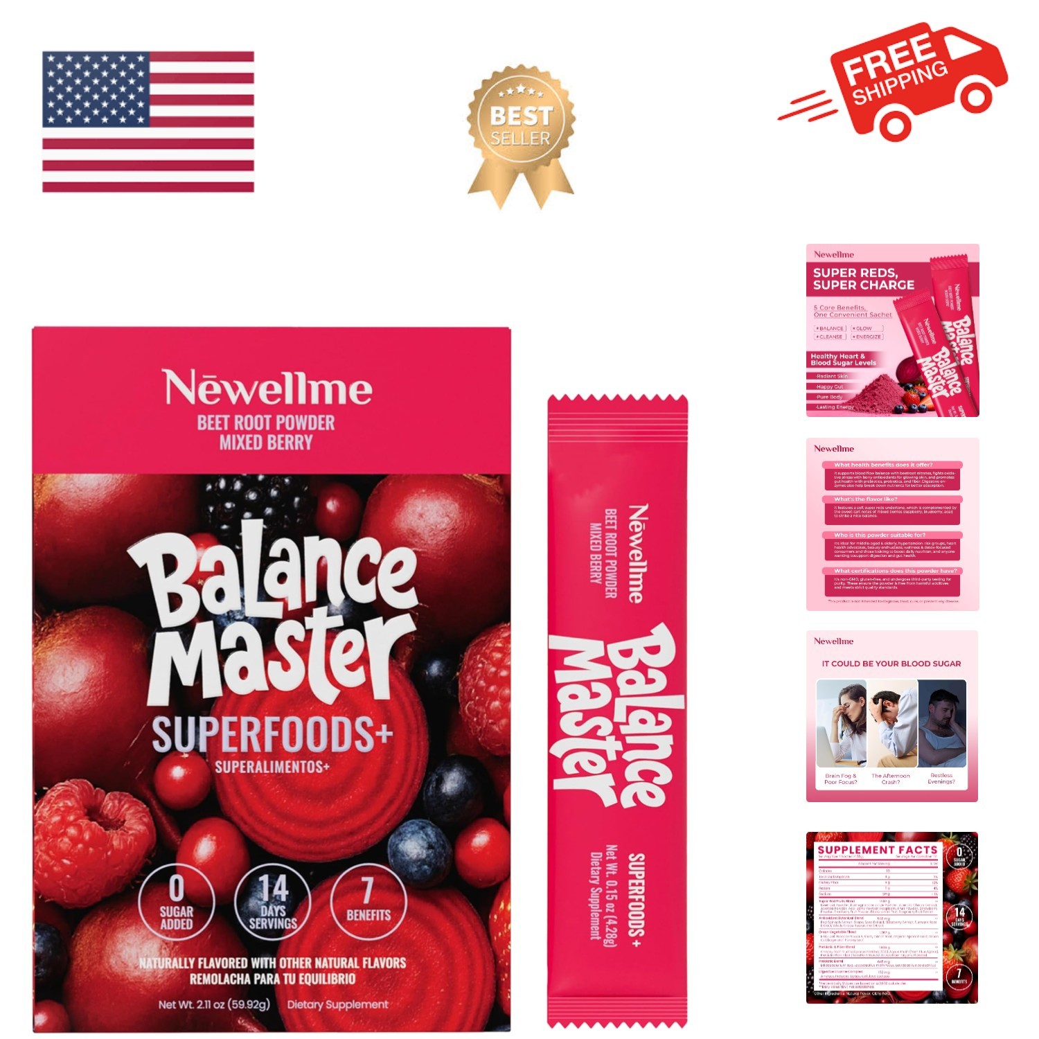 Balance Master Organic Raw Beet Root Powder – Super Reds Superfood for Heart …