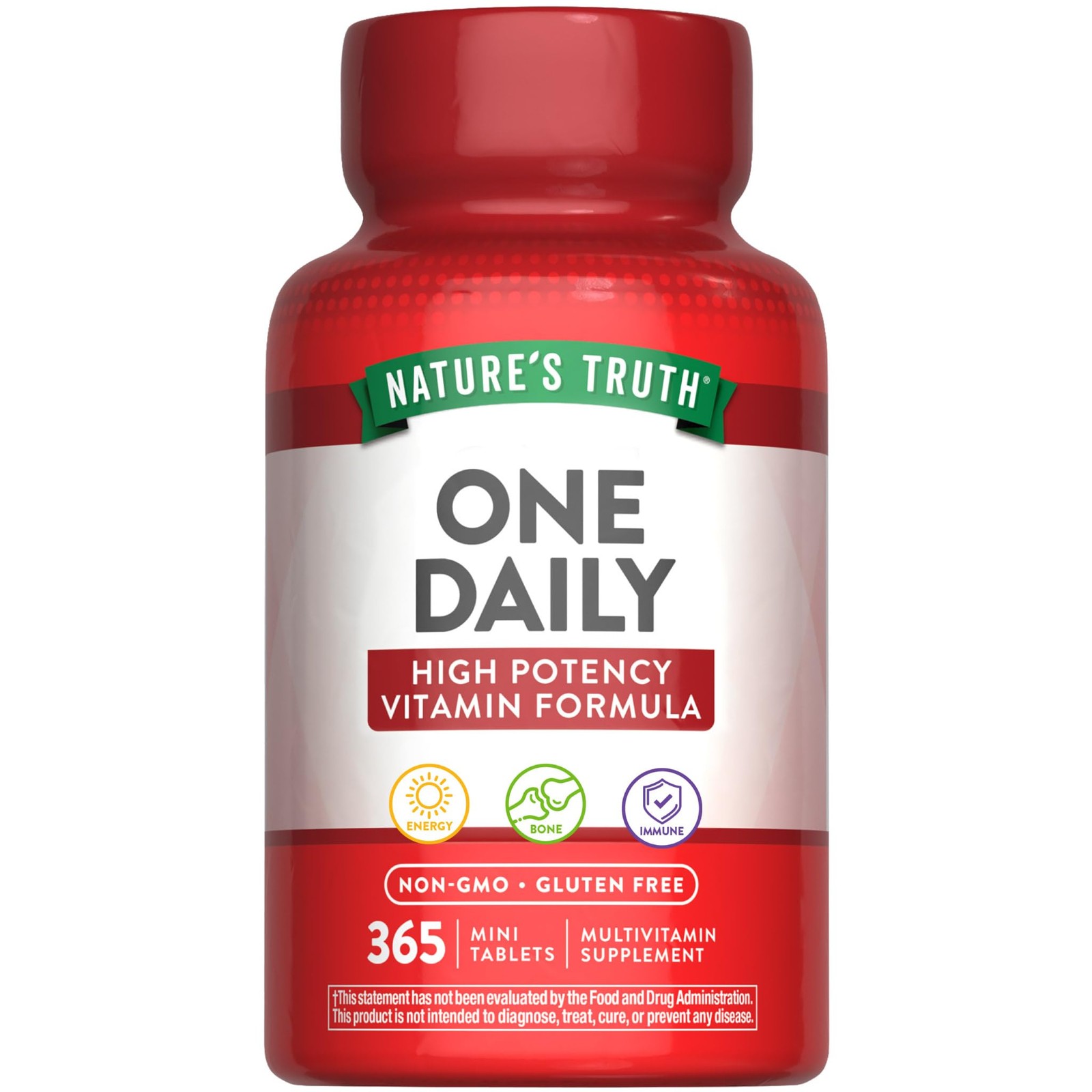 Nature’s Truth High Potency Daily Multivitamin 365 Mini Tablets Non GMO