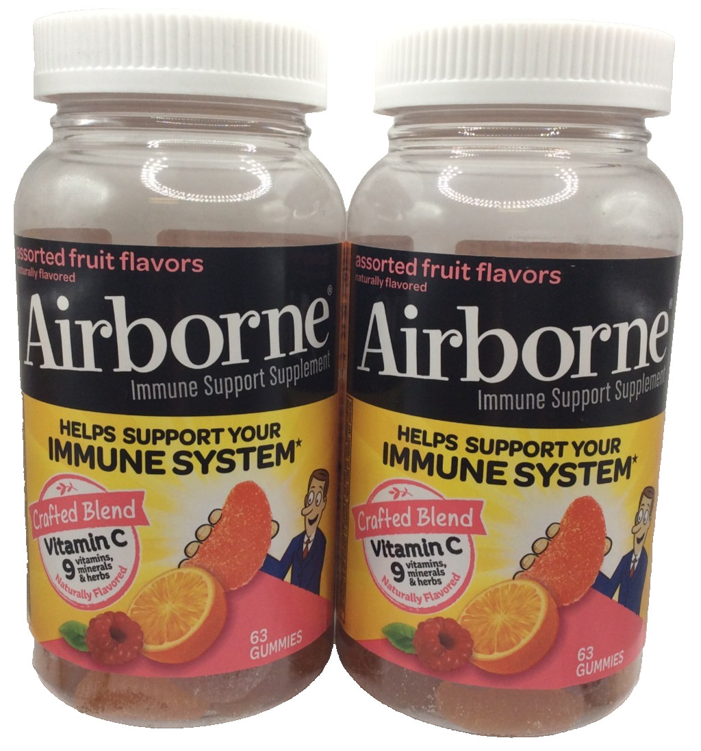 Airborne Immune Support Assorted Fruit All-in-One Product Gummy, 126 Gummies