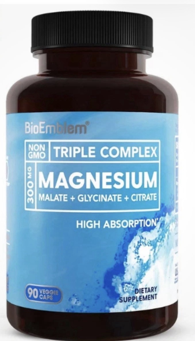Triple Magnesium Complex 300mg Magnesium Glycinate Malate & Fast Shipping USA