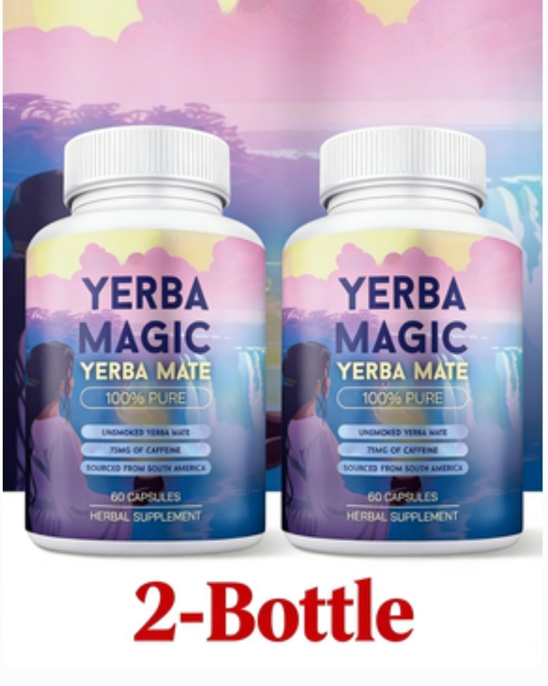 Brainista Yerba Magic: 100% Pure Unsmoked Yerba Mate, 75mg Caffeine, 60 Capsules