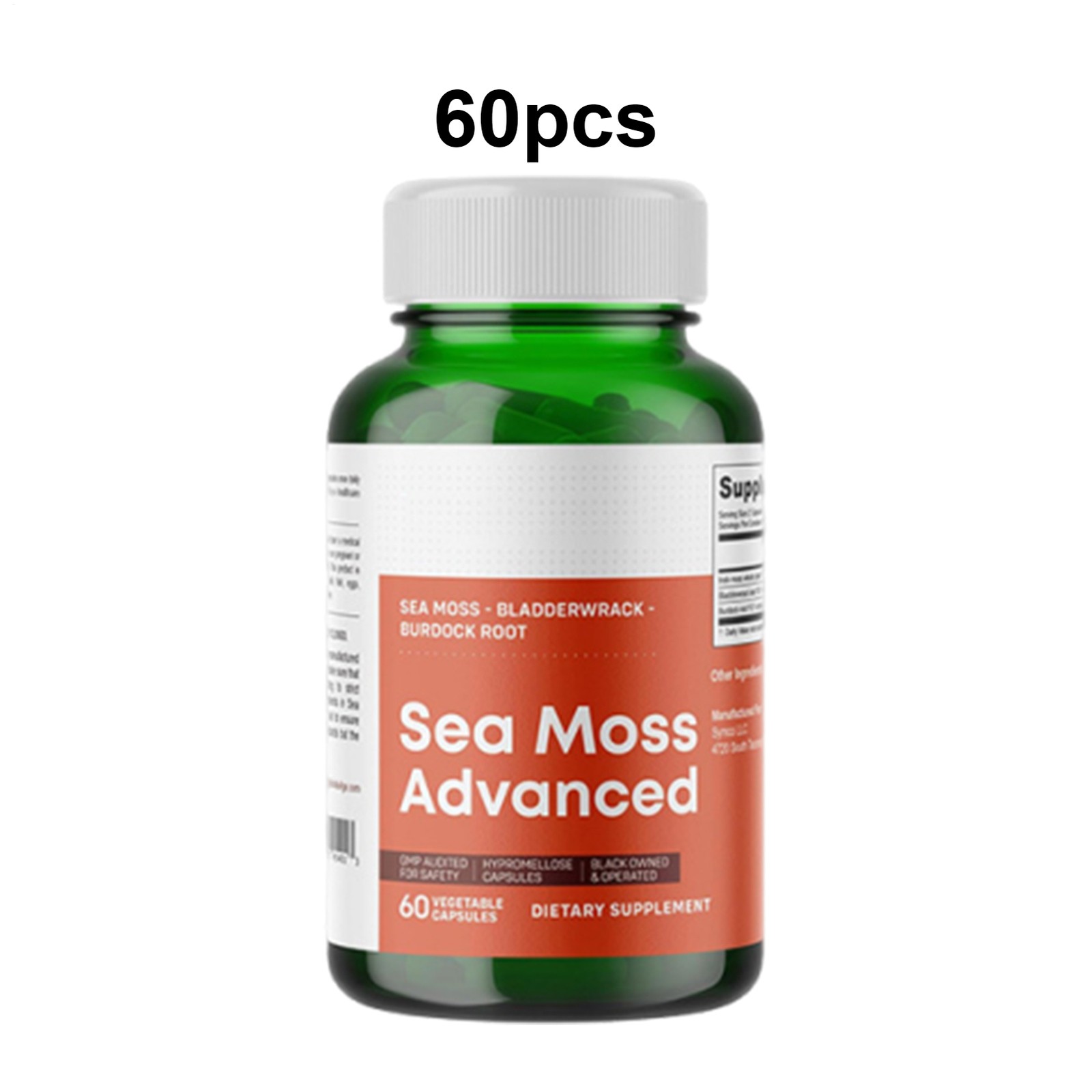1250mg Sea Moss Advanced Superfood, High-Potency, Vegan – 60 Count
