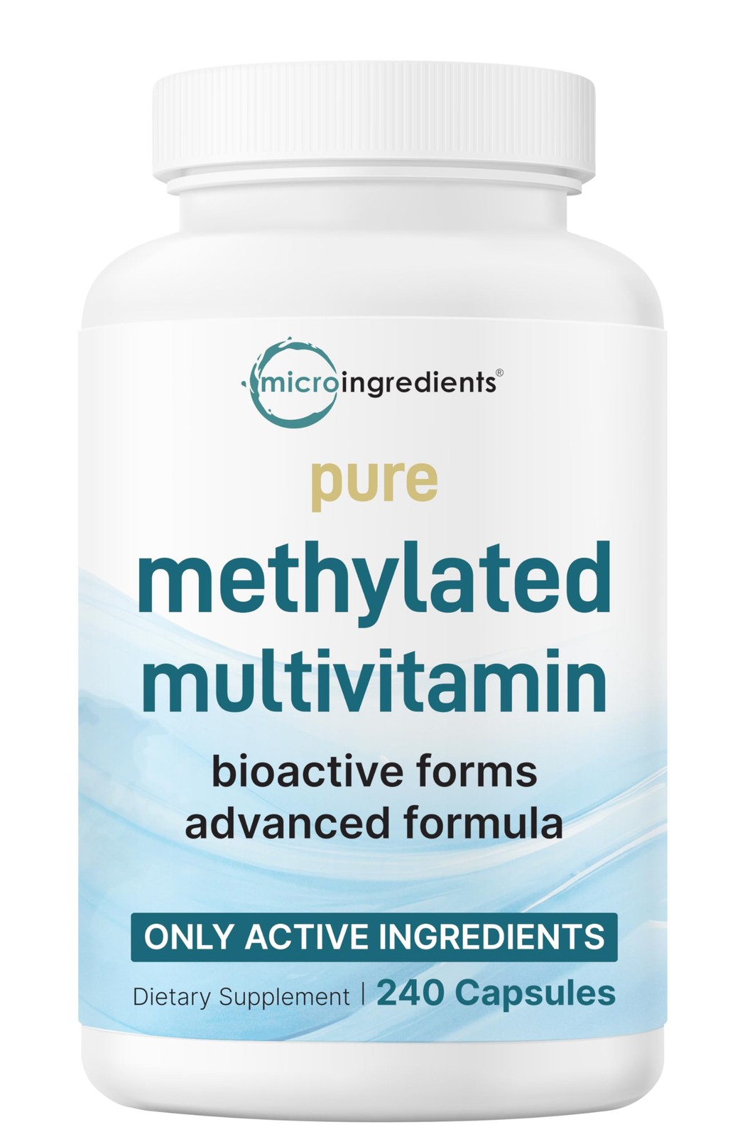 Micro Ingredients Pure Methylated Multivitamin, 240 240 Count (Pack of 1)