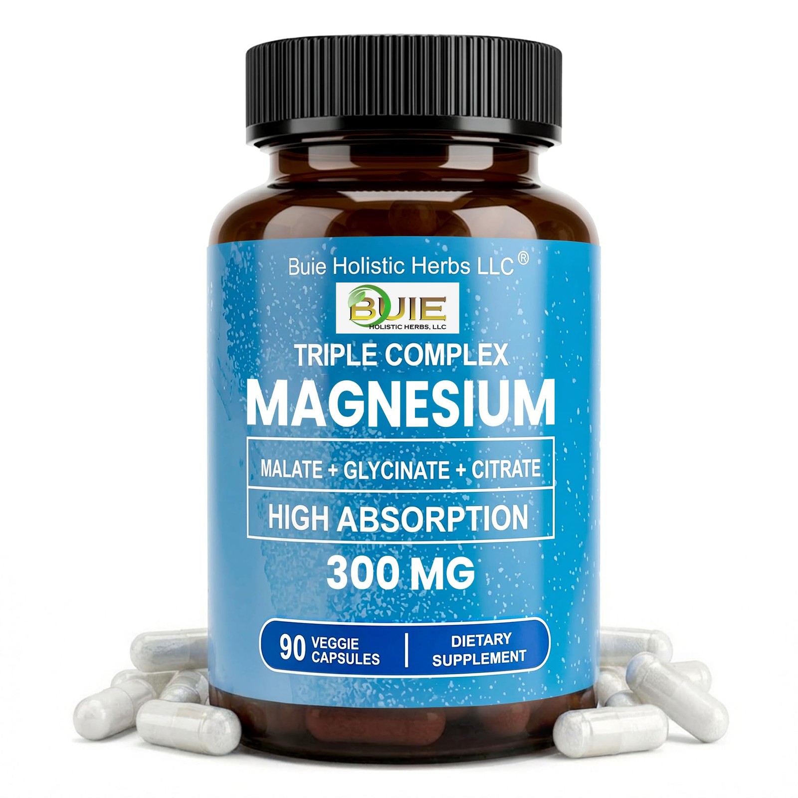 Triple Complex Magnesium 300mg | High Absorption 90 Count (Pack of 1)