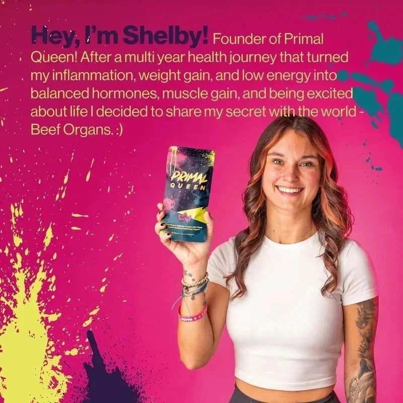 3PCS Primal Queen Supplement for Women 60 CountsBeef Organ Free Shipping !