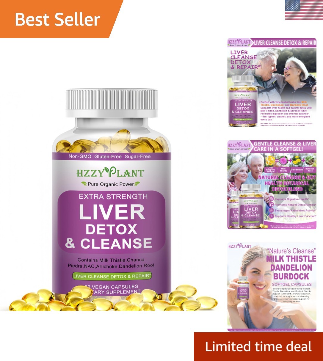 Natural Liver Support – High Absorption Detox Softgels with Dandelion Root