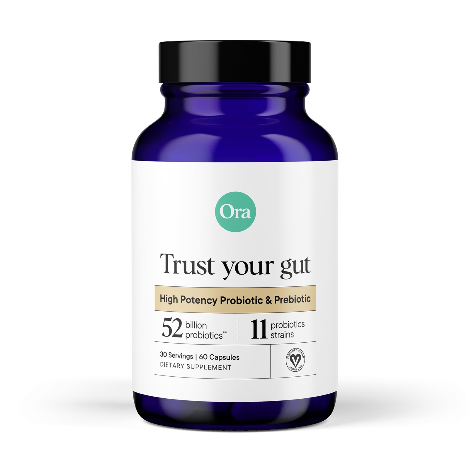 Ora Organic Probiotics with Prebiotics – 52 Billion CFU 11 Clinically Studied…