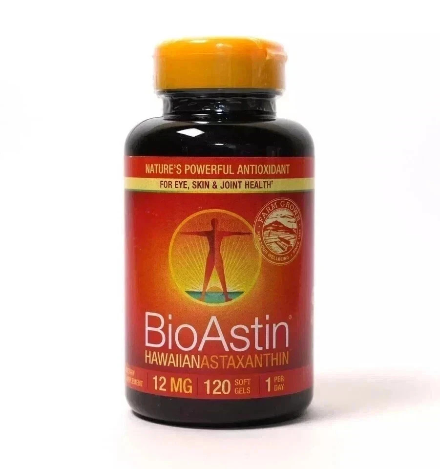 BioAstin Hawaiian Astaxanthin 12 mg – 120 Softgels | Exp 02/2028 (2 Pack)