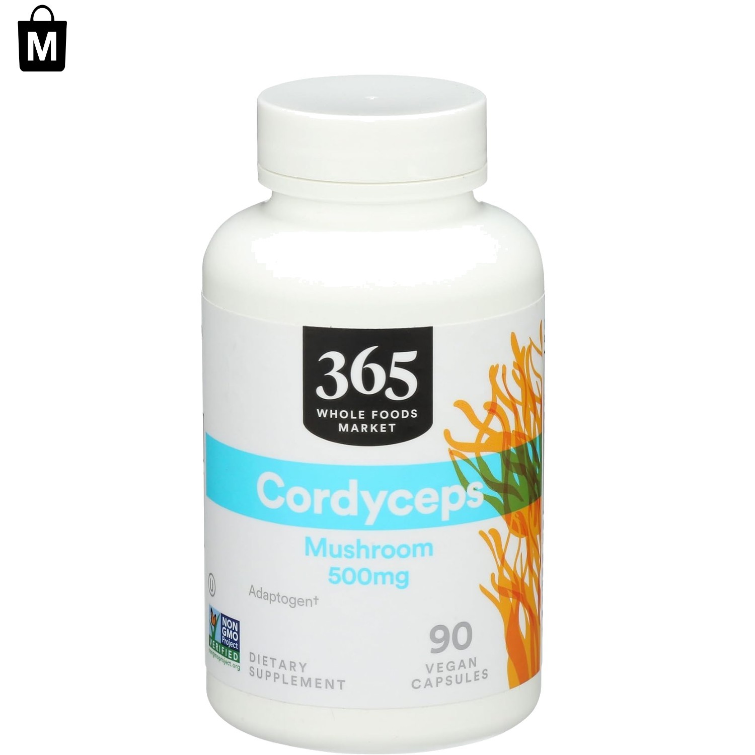 Cordyceps Mushroom Capsules 500mg, , 90 Count – Energy & Stamina Boost