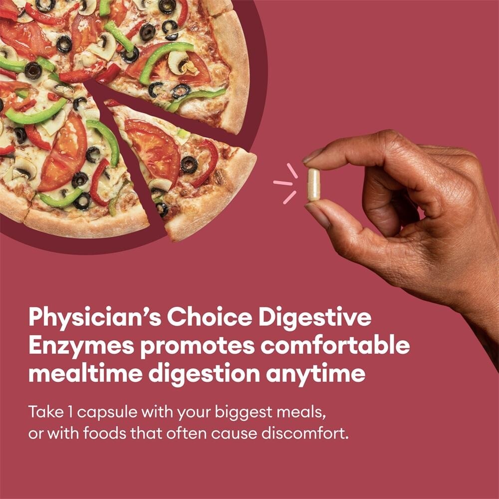 Physician’s CHOICE Digestive Enzymes – Multi Enzymes, Organic Prebiotics – 60 CT