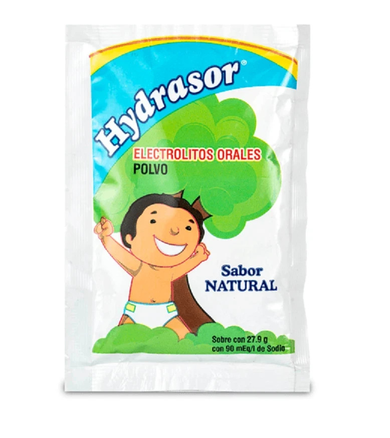 ELECTROLITOS ORALES EN POLVO HYDRASOR SABOR NATURAL 27.9G (4PCS) MEXICO
