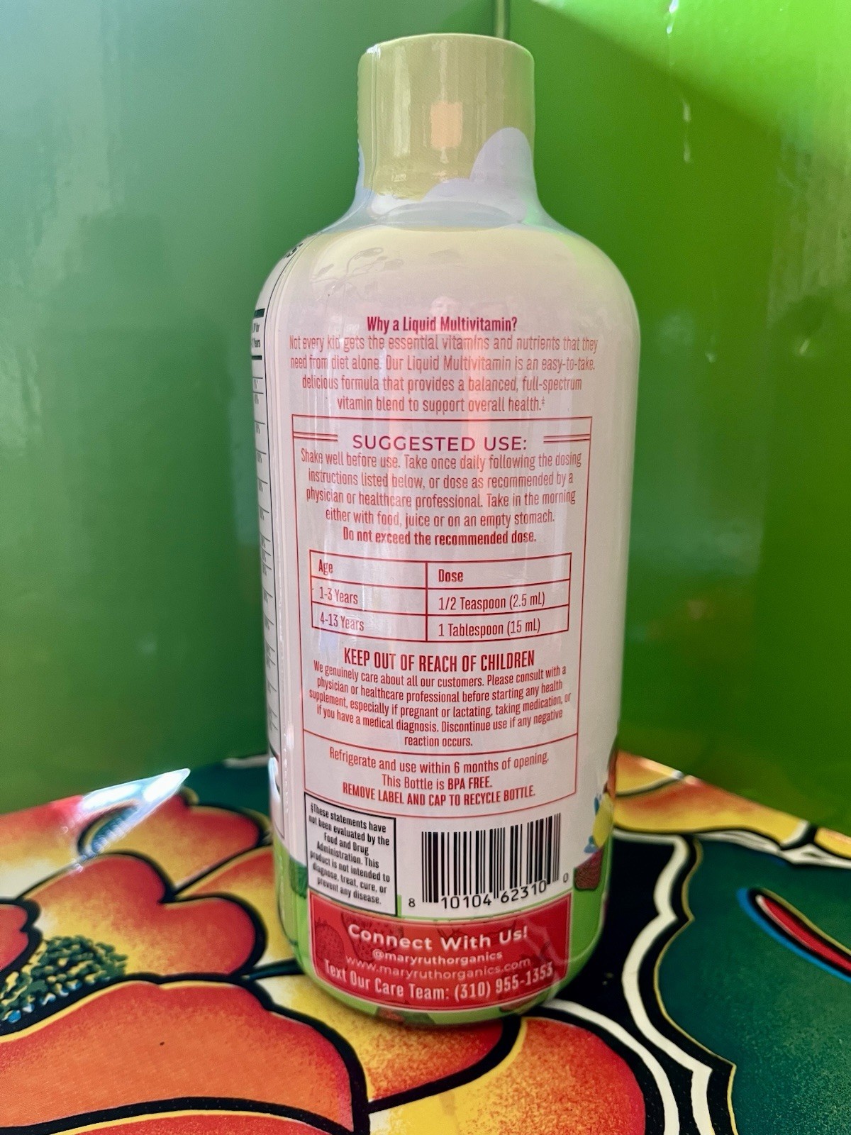 Mary Ruth’s Liquid Kids Morning Multivitamin Strawberry Melon Splash 15.22 Fl Oz