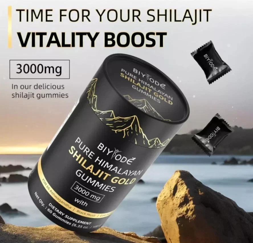 Pure Himalayan Shilajit Gold Gummies 3000mg With Ashwagandha Gokshura