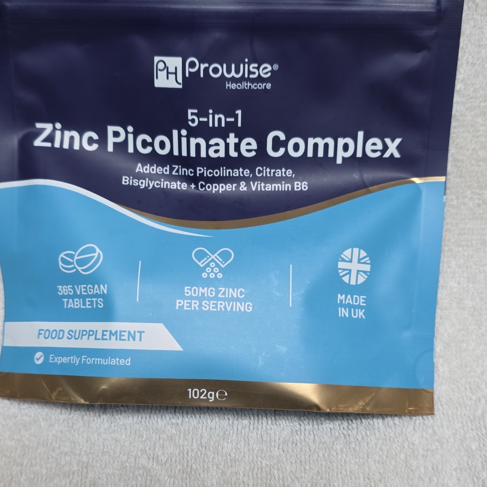 Prowise Healthcare Zinc Picolinate Complex 50mg 365 Vegan Tablets 102g