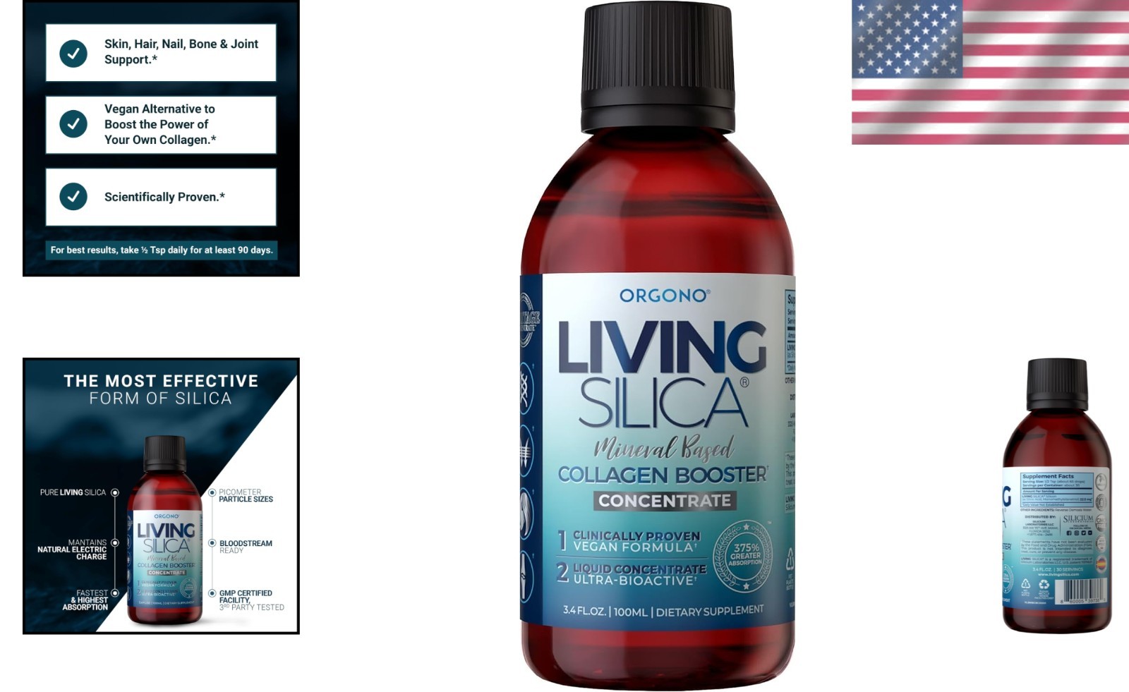 ORGONO Silica Drops 100mL – Mineral-Based Antioxidant Supplement