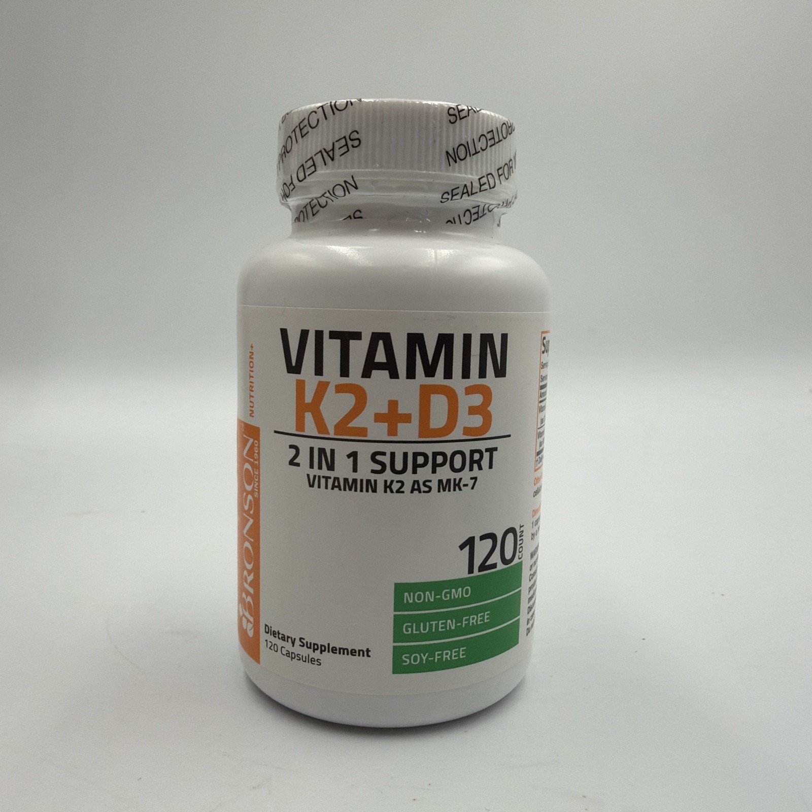Vitamin K2 (MK7) w/ D3 Bone & Heart Health Non GMO & Gluten Free Easy to Swallow