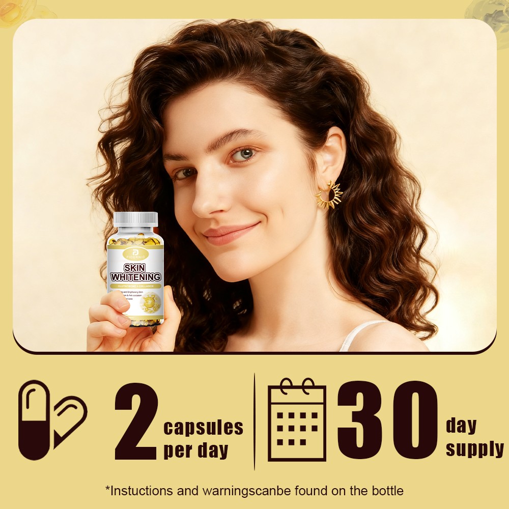 2 Bottles Glutathione Collagen Capsules 120 Count Skin Beauty Antioxidant Suppor