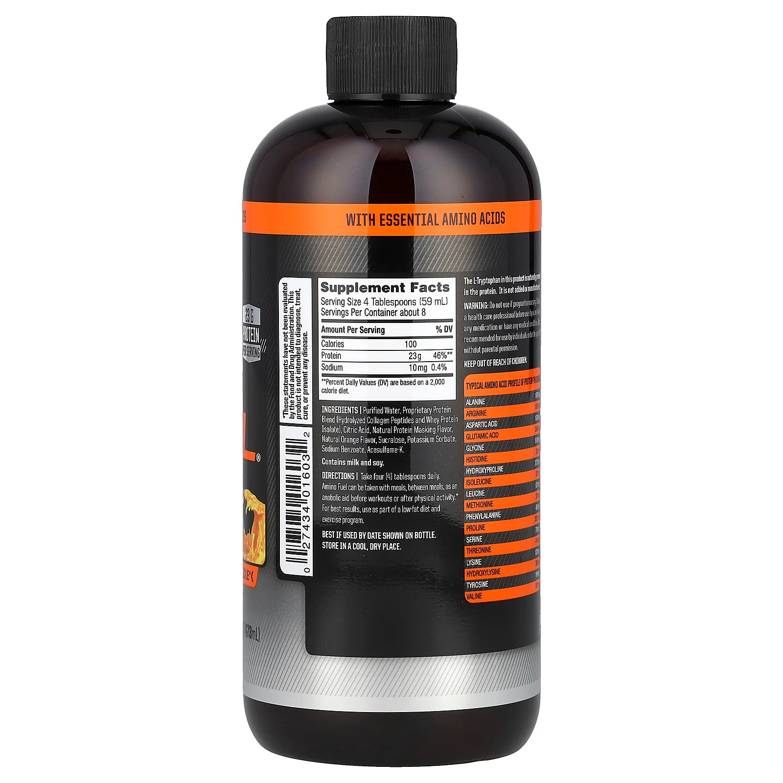 Amino Fuel, Orange Rush, 16 fl oz (473 ml)