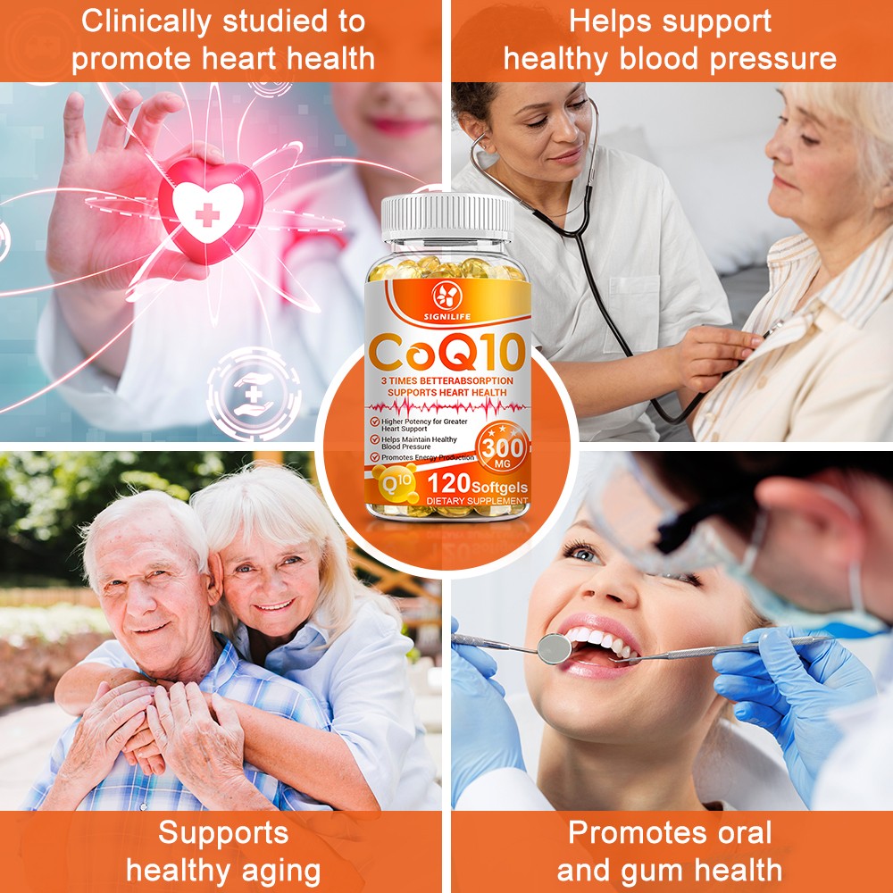 CoQ10 Coenzyme Q10 300mg 120 Capsules Heart Support NON GMO