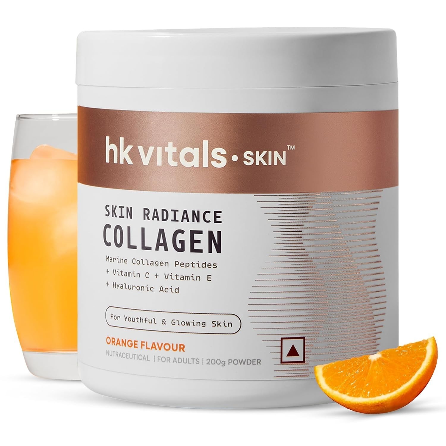 HealthKart HK Vitals Skin Radiance Collagen Powder – 200gm (Orange)